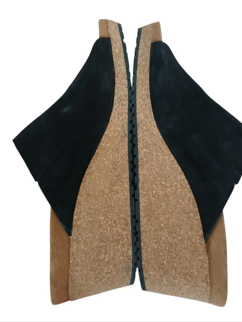 Birkinstock Papillio Namica Suede Wedge Sandals Women's 9 Black Comfort Neutral